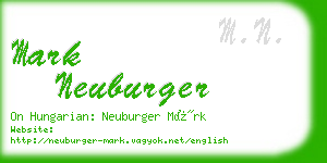 mark neuburger business card